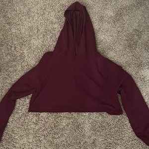 Purple cropped sweatshirt